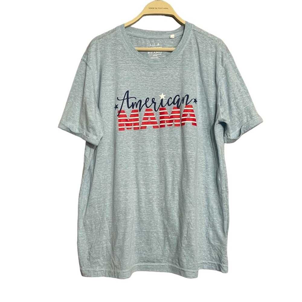 Royce TShirt American Mama Mother Mom Women Size L Flag Memorial Pride USA Logo